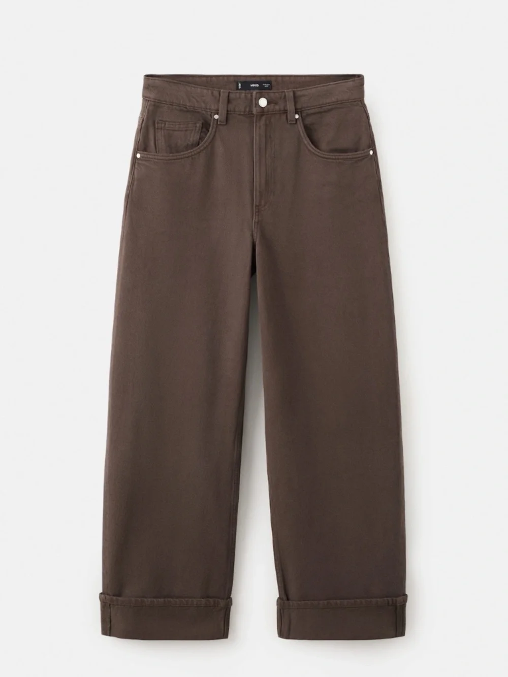 Balloon jeans with cuffed hem